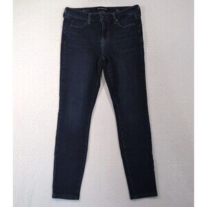 LIVERPOOL The Hugger Ankle Mid Rise Skinny Stretch‎ Denim Blue Jeans SIZE 4 /27